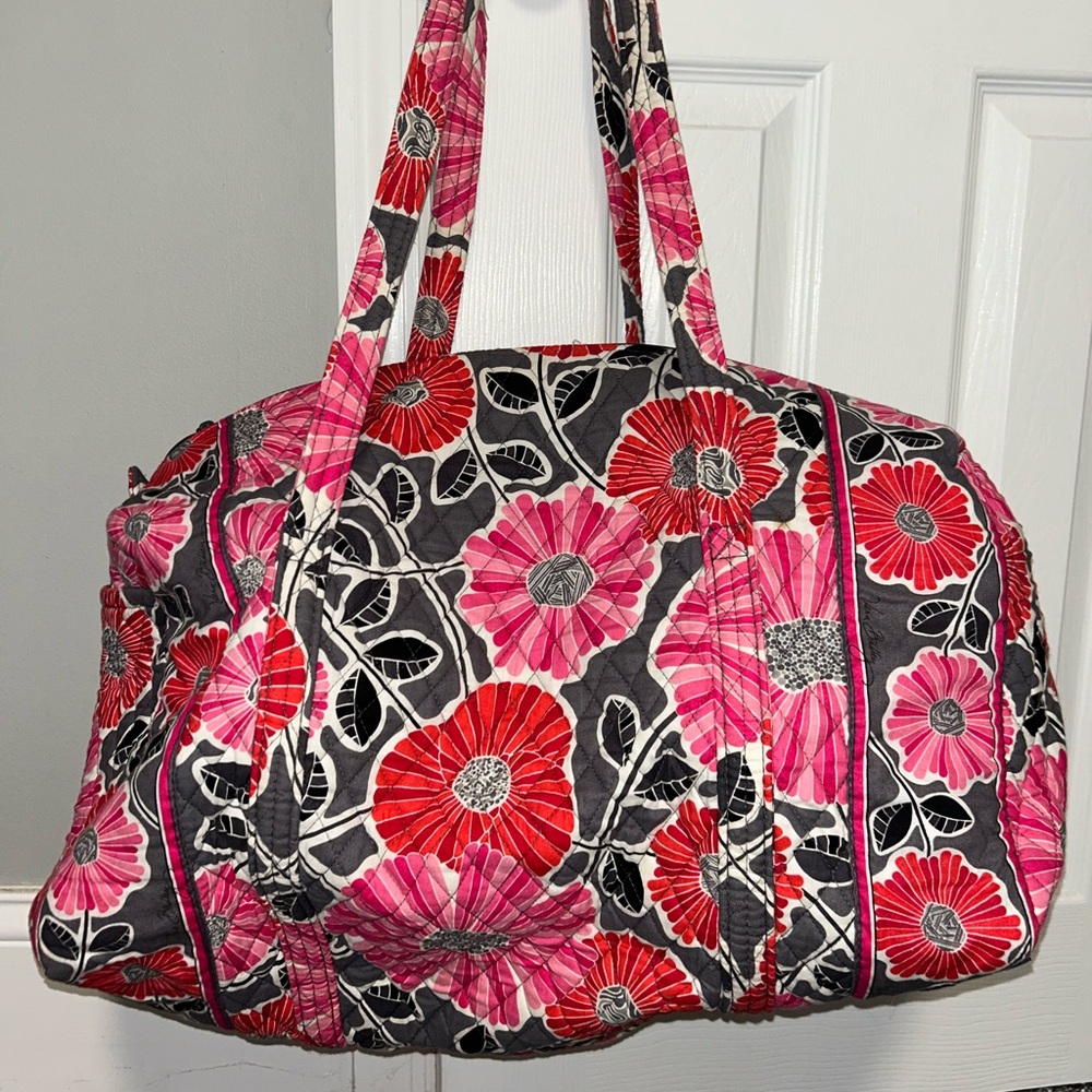 Vera Bradley Floral Pink and Black Travel Bag